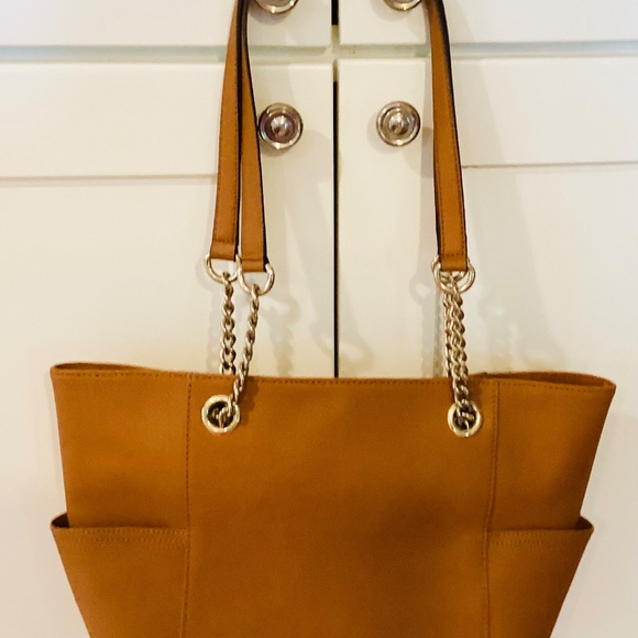 Large Calvin Klein saffiano Leather Tote Bag, Large Leather Tote Bag - Picture 6 of 8